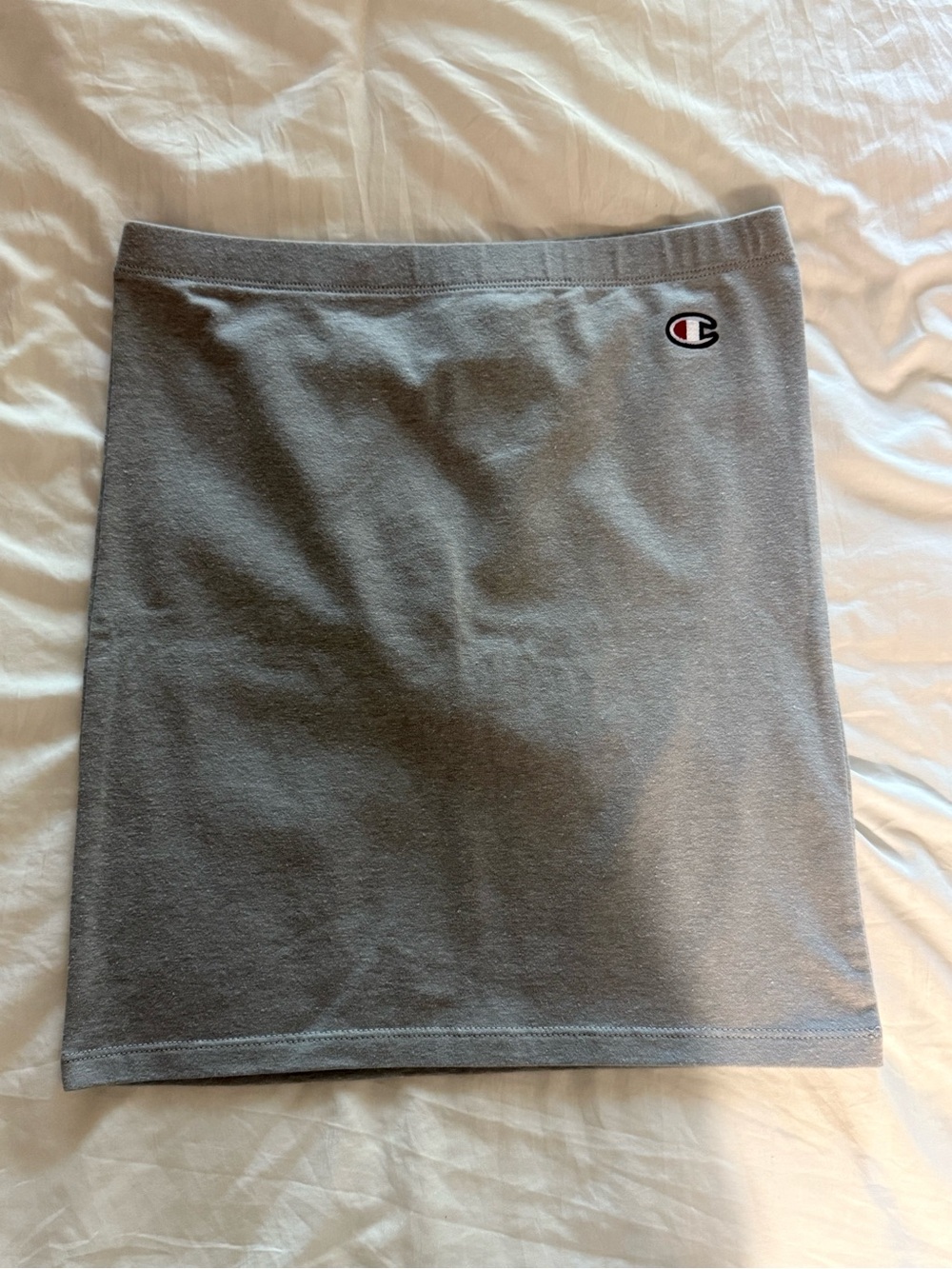 Champion Gray Pencil Knit Skirt with Logo